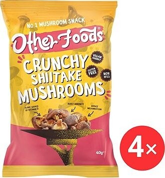 Other foods Chrumkavé shiitake hubové chipsy 4× 40 g