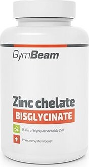 GymBeam Zinok chelát (bisglycinát) 180 kapsúl