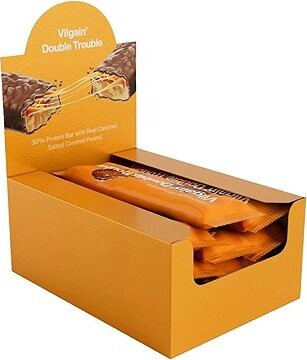 Vilgain Double Trouble Protein Bar 12 × 55 g Salted caramel peanut