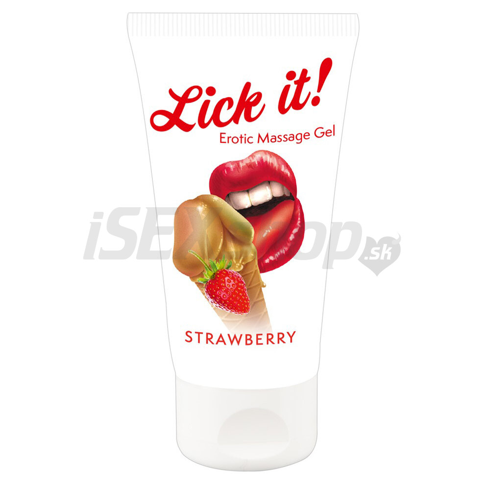 Lick it! 2in1 masážny lubricant - strawberry 50ml