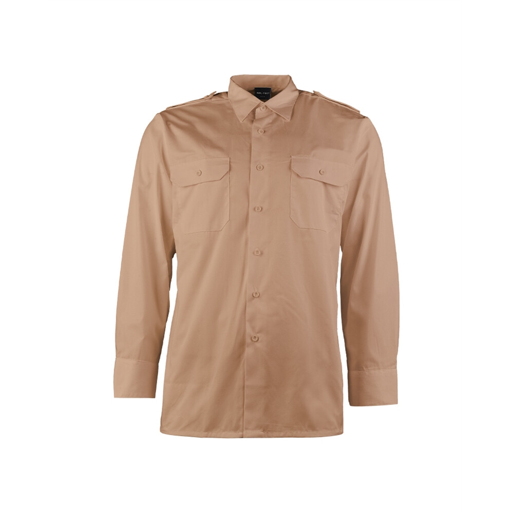 Košeľa Servis s dlhým rukávom - khaki, 3XL