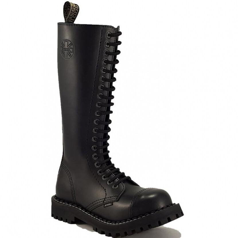 Topánky Steel 20-dierkové - čierne, 46