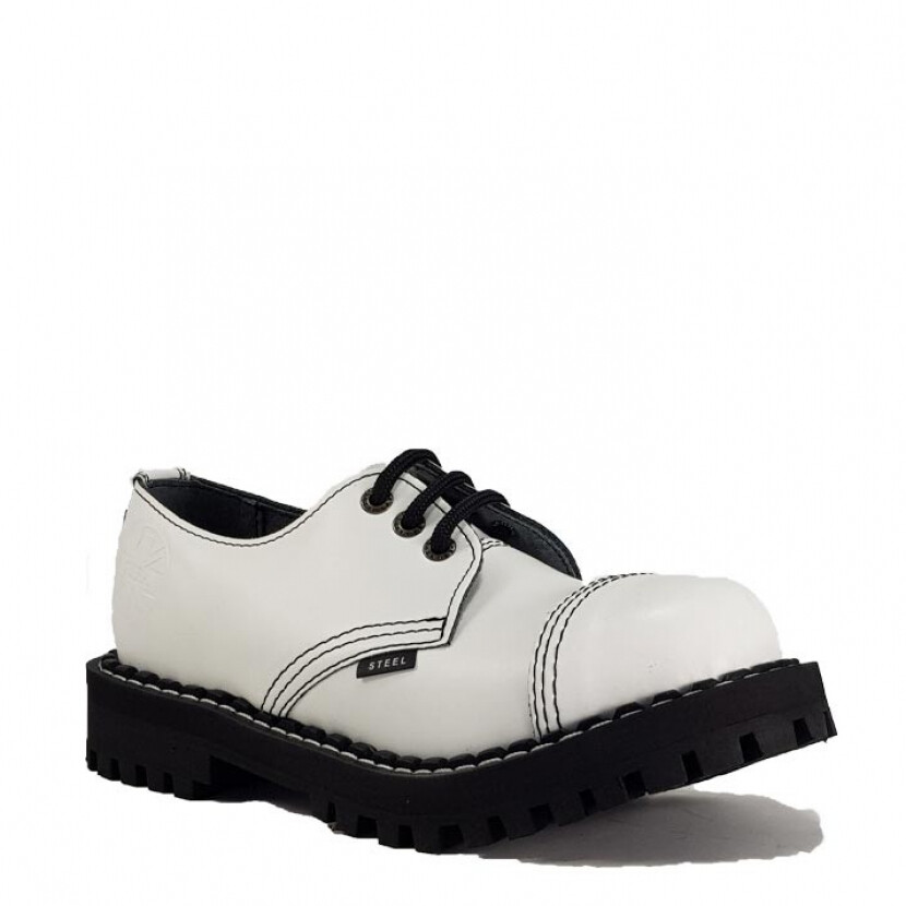 Topánky Steel 3-dierkové - biele, 42