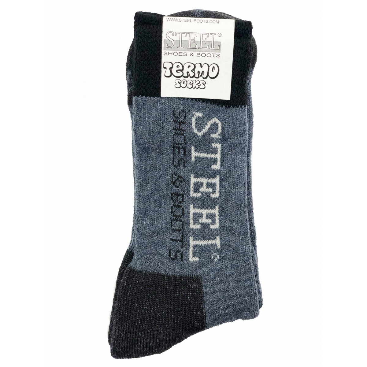 Ponožky termo Steel Boots Original - sivé-čierne, 44-47