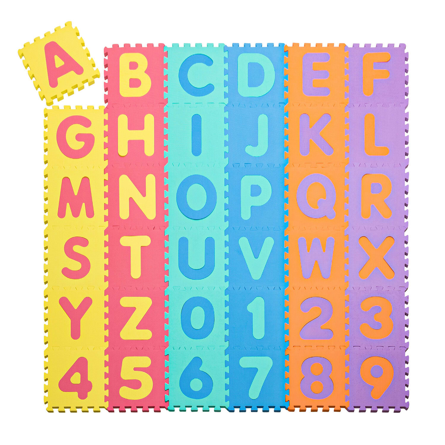 Babify Podložka na hranie, s hračkou, 36 ks, Puzzle Multi