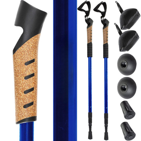 MG Nordic Walking trekingové palice 63 -135 cm, modré