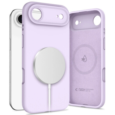 Tech-Protect Silicone MagSafe kryt na iPhone 17 Air, fialový