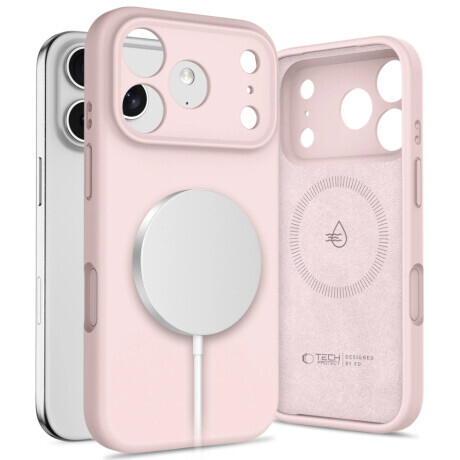 Tech-Protect Silicone MagSafe kryt na iPhone 17 Pro, ružový
