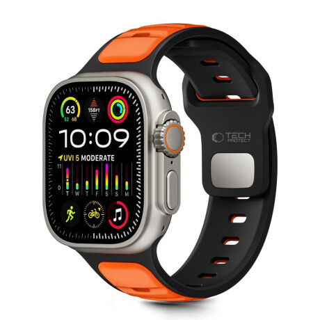 Tech-Protect Iconband Line remienok na Apple Watch 44/45/46/49mm, black/orange