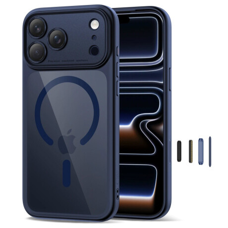 Tech-Protect MagPeak MagSafe CC kryt na iPhone 17 Pro Max, modrý