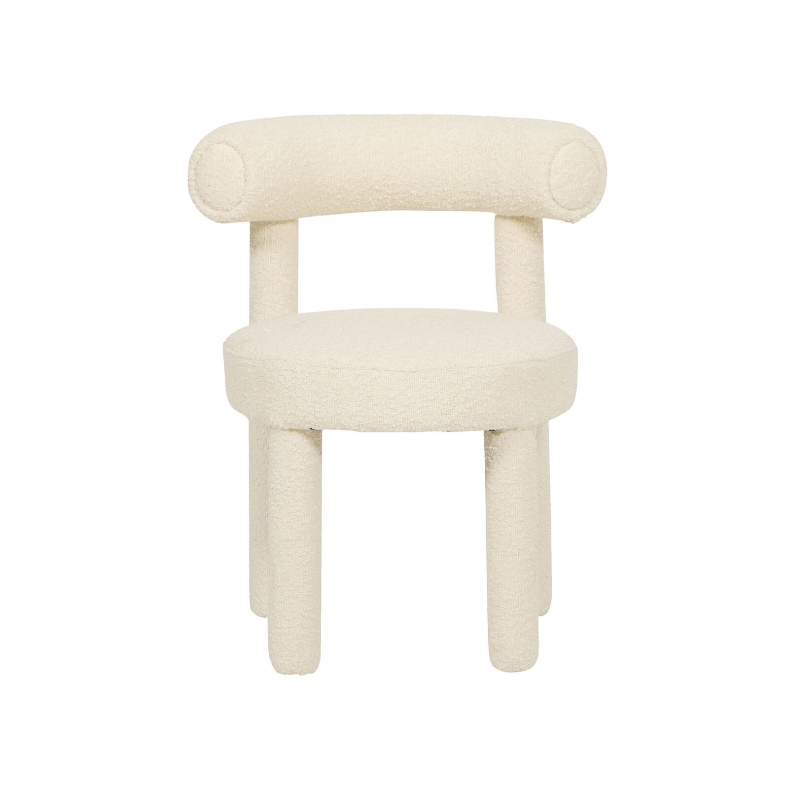 Designová čalouněná jídelní židle Leith krémová