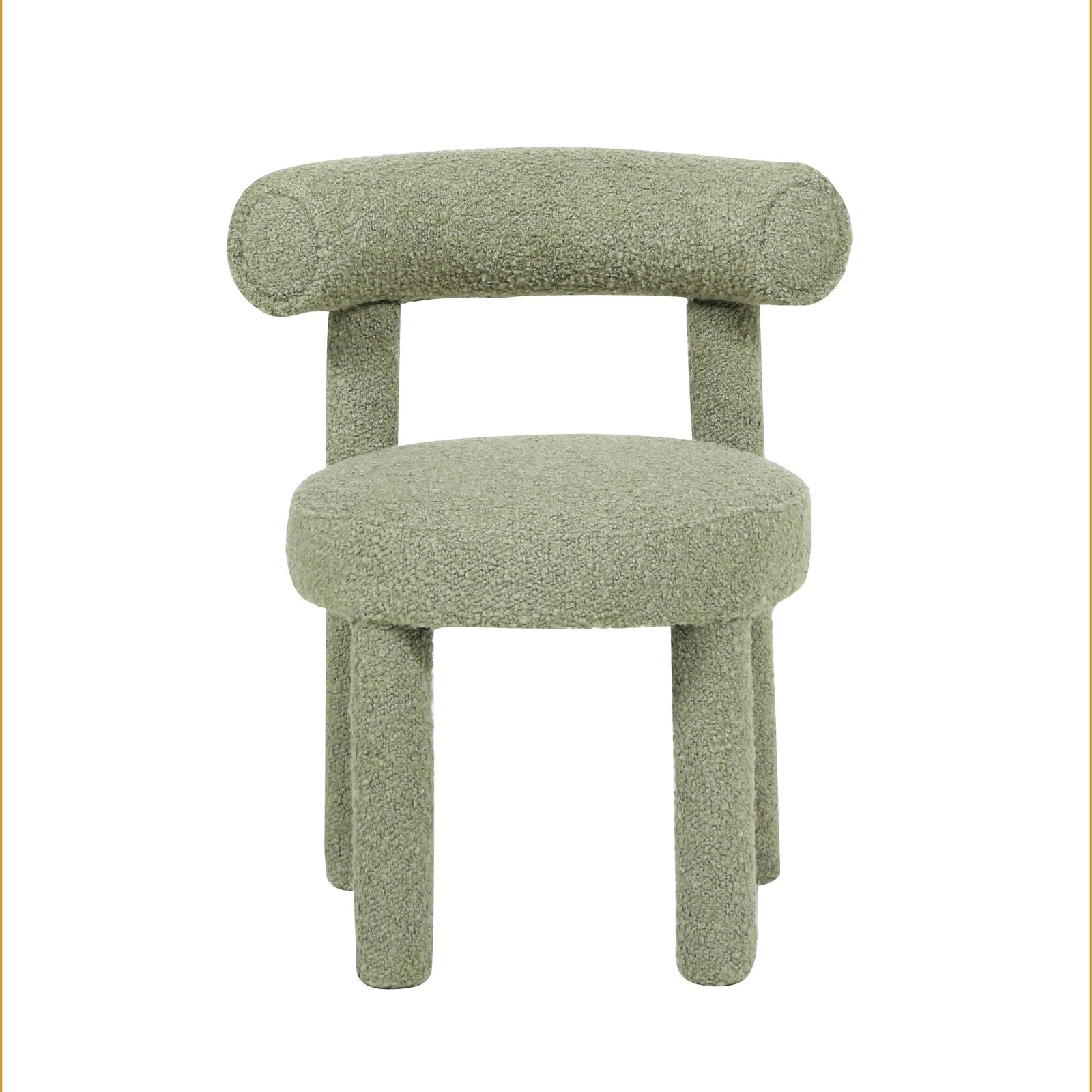 Designová čalouněná jídelní židle Leith zelená