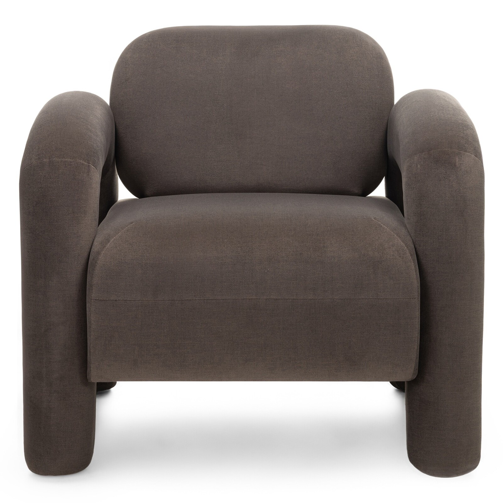 Designové křeslo Vico samet hnědé