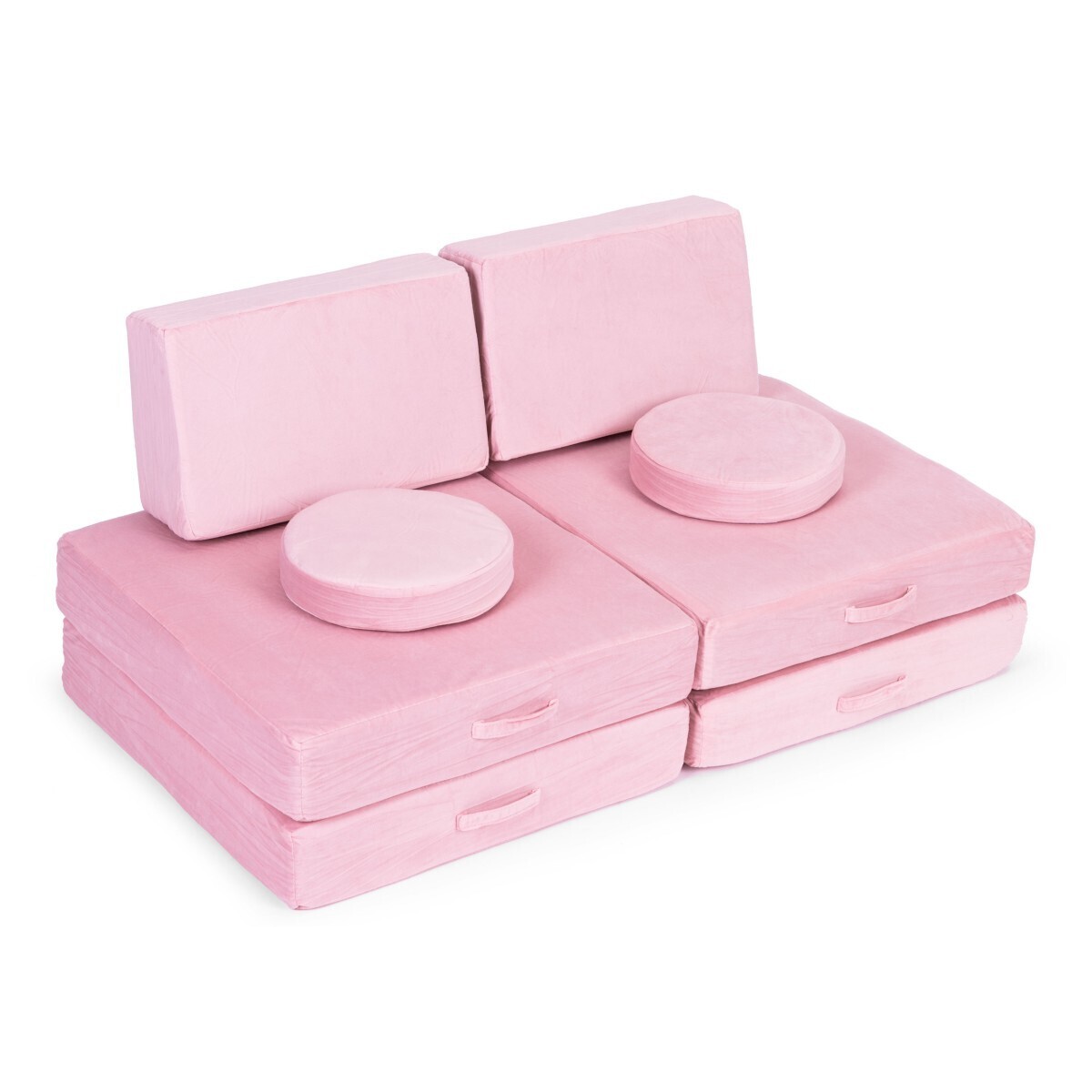 Dětská modulární pohovka DIY 8 dílů růžová