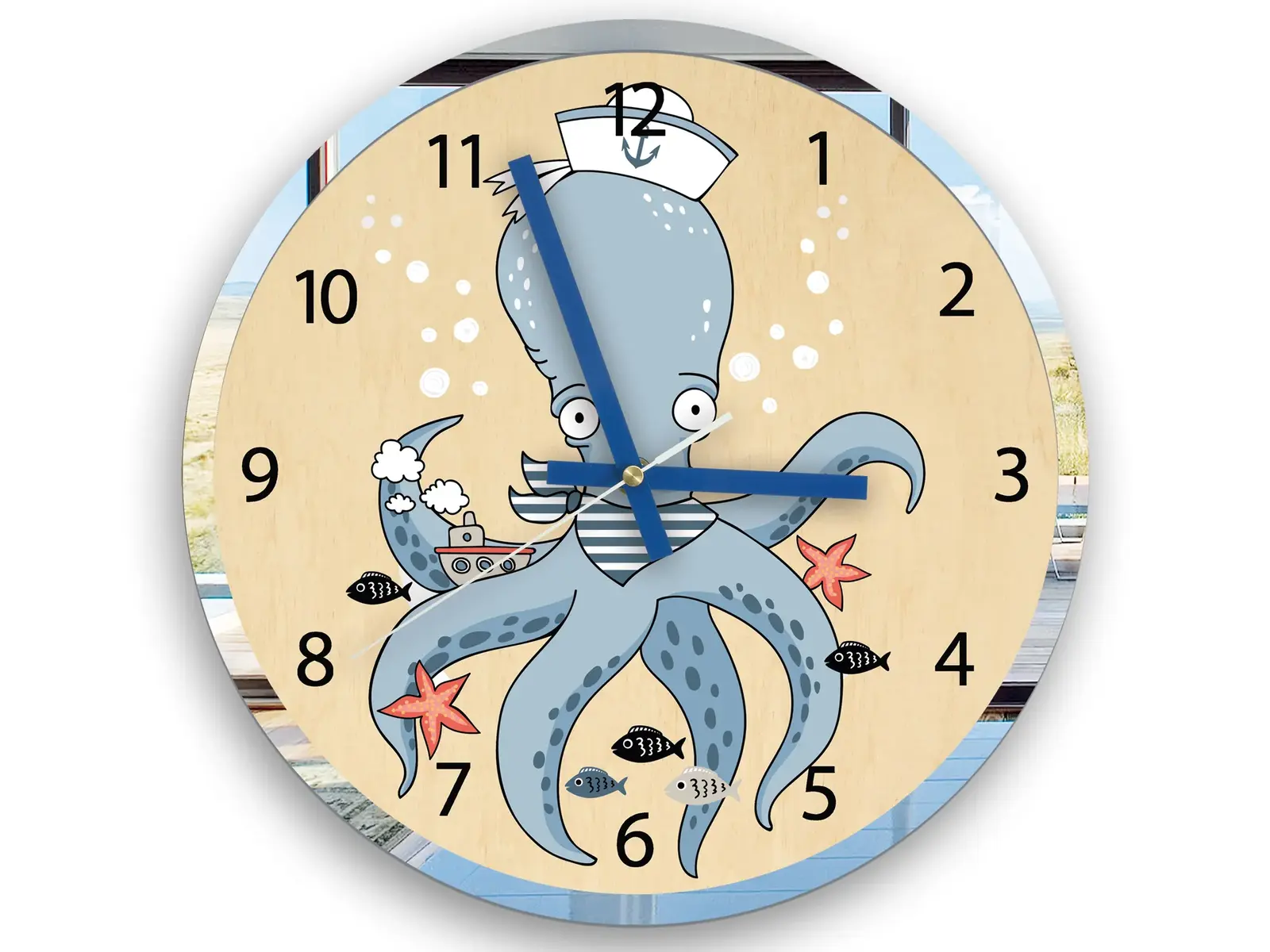 Dětské nástěnné hodiny Mirro Chobotnice 30 cm vícebarevné