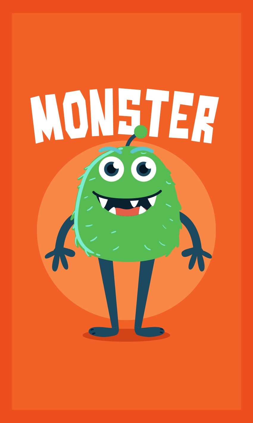 Dětský bavlněný ručník KIDS Monster 30x50 cm oranžový