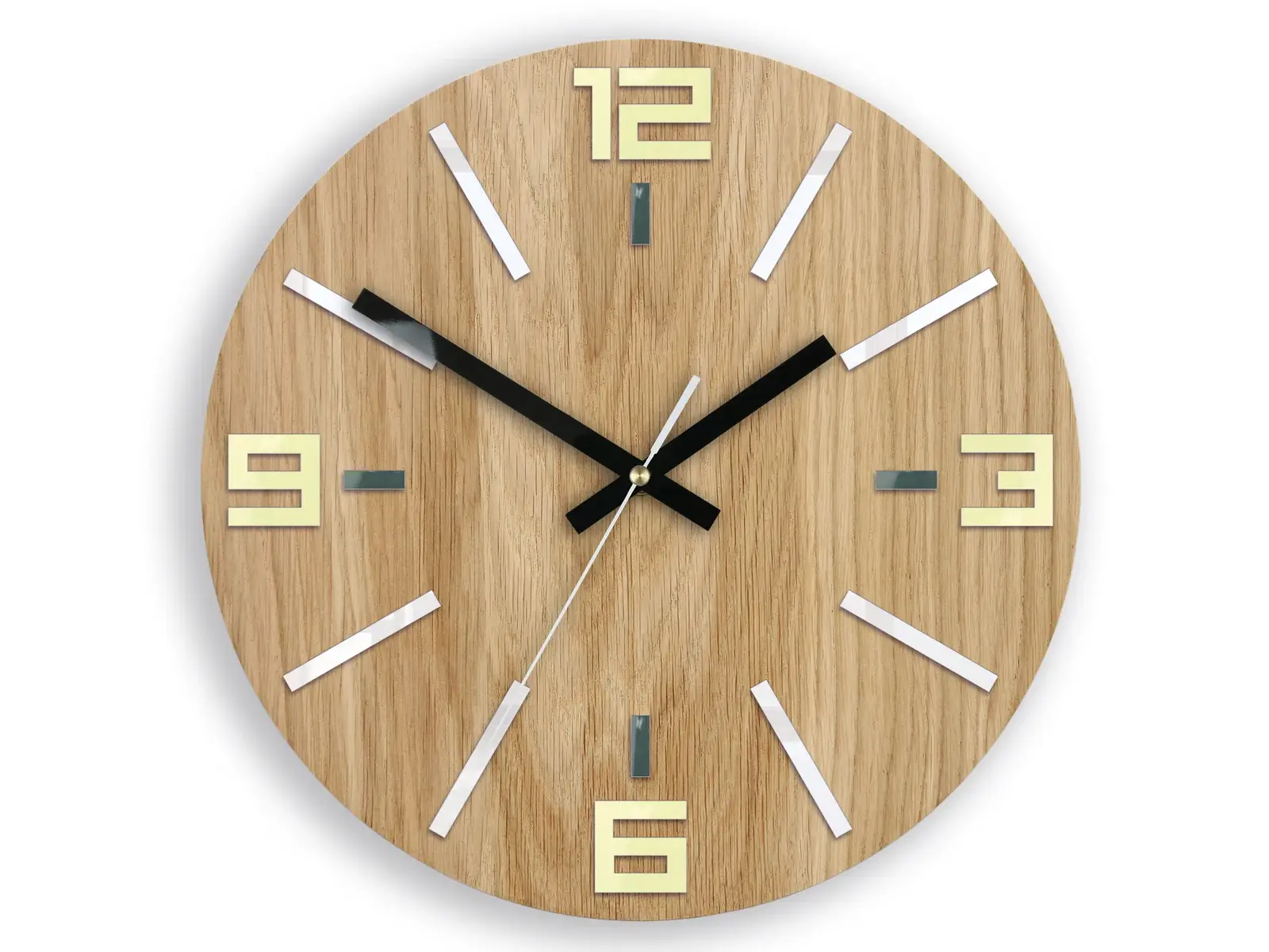 Dřevěné nástěnné hodiny Dexi 33 cm dub přírodní