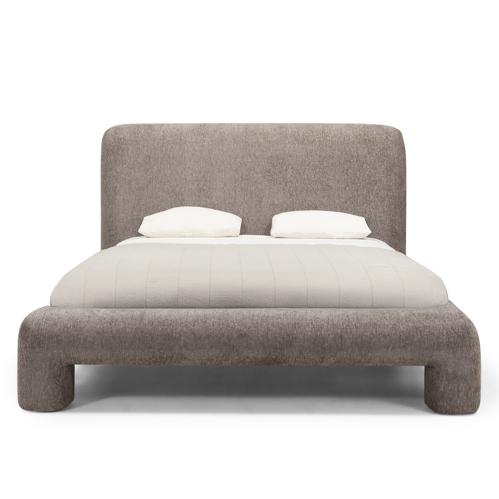 Dvoulůžková čalouněná postel Rolly 160x200 hnědá