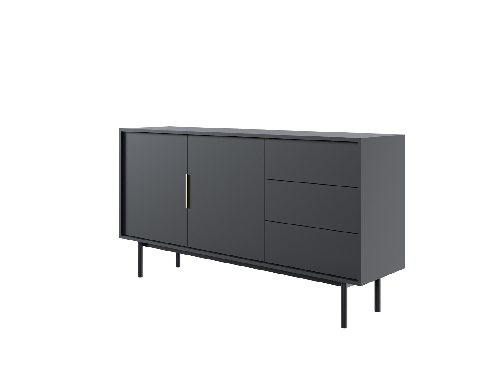 Komoda Viva 154 cm černá