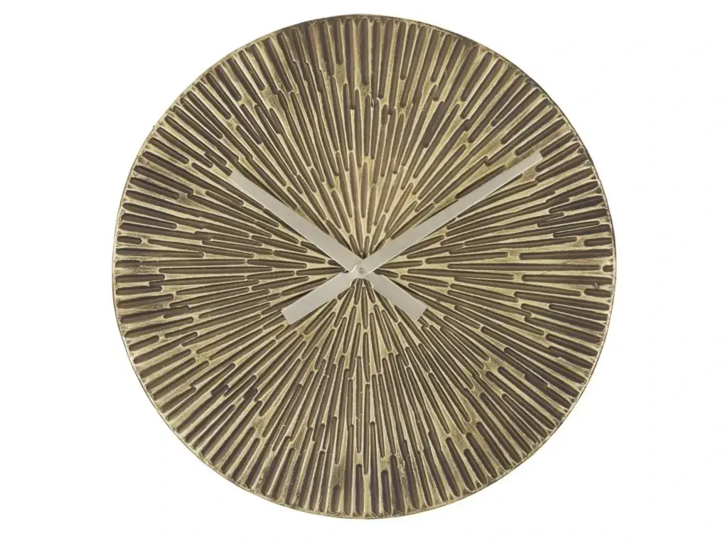 Kovové nástěnné hodiny Round 50 cm bronzové