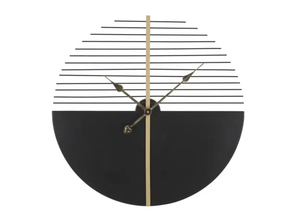 Kovové nástěnné hodiny Stick 60 cm černé/zlaté