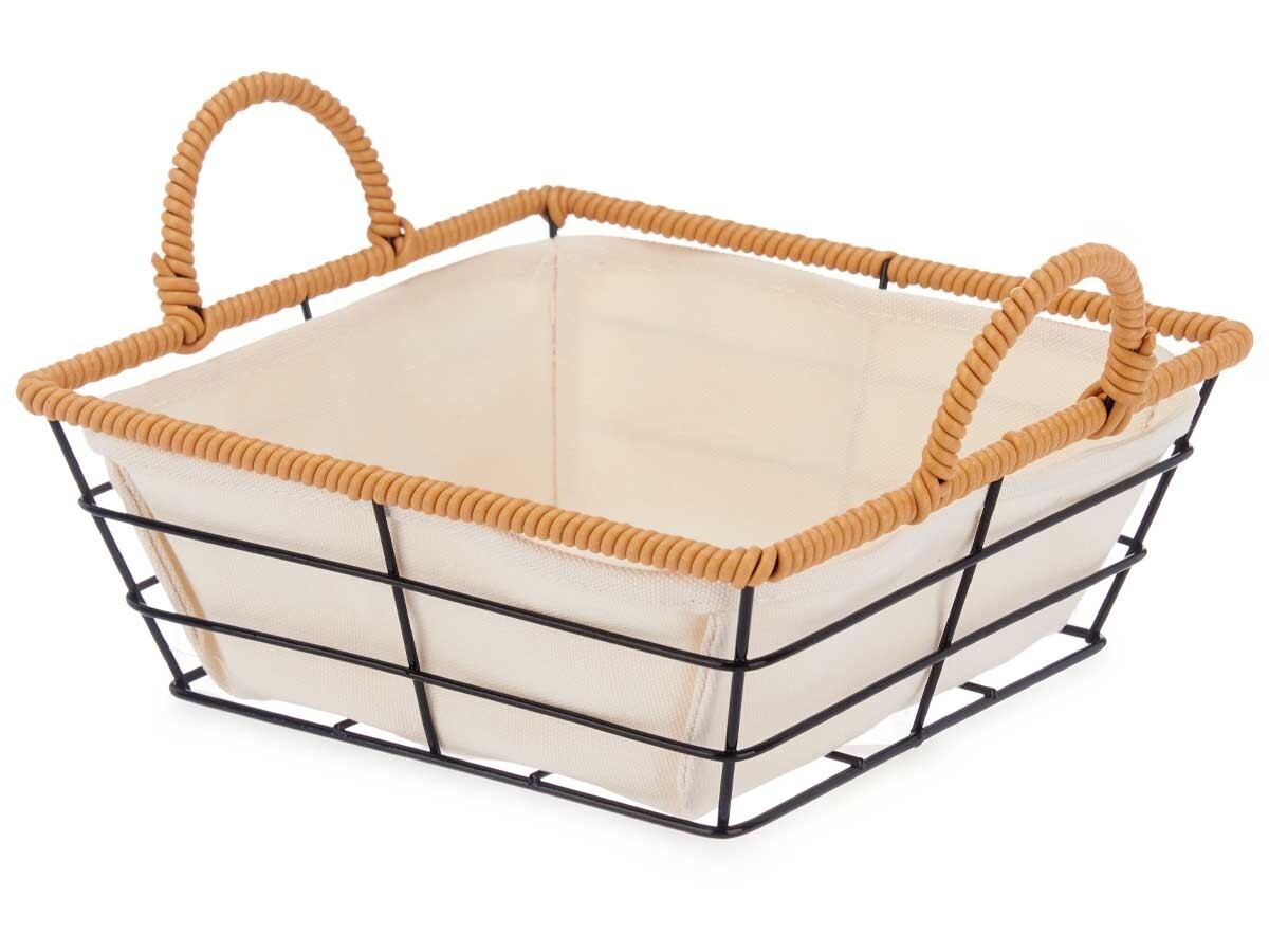 Kuchyňský košík HALLO černý/béžový