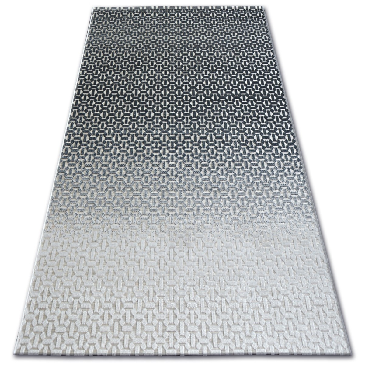 Kusový koberec LISBOA 27208/356 structural čierny / sivý