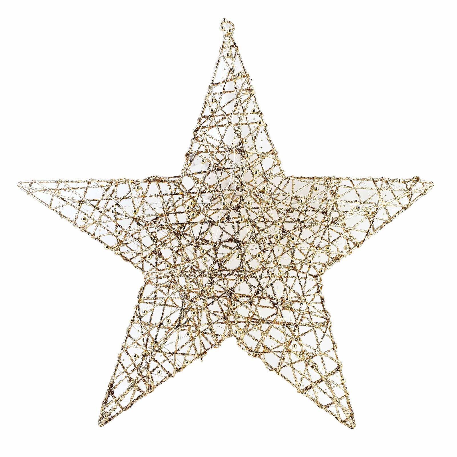 LED vánoční závěsná hvězda SANTA LILA 60 cm růžovo-zlatá