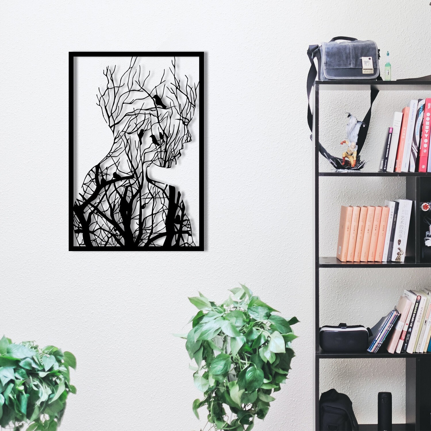 Nástěnná kovová dekorace Arakan černá