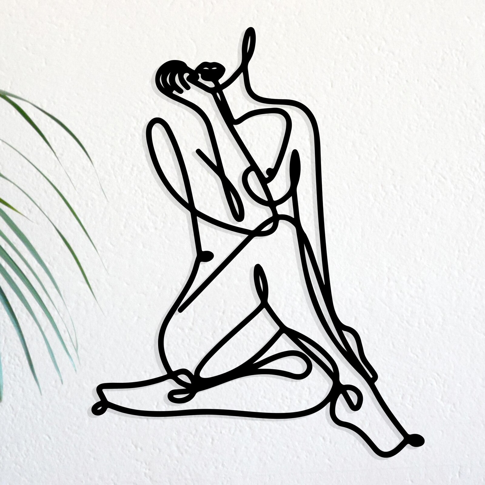 Nástěnná kovová dekorace Eve černá