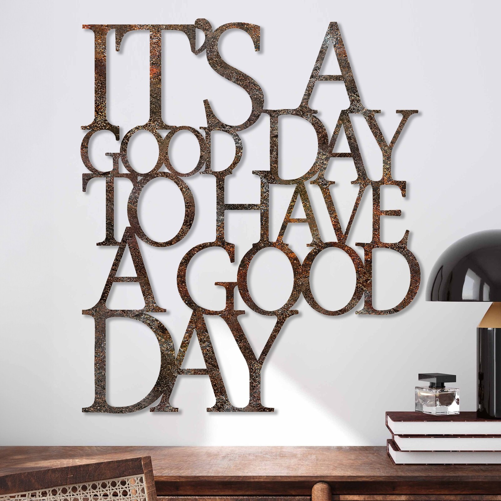 Nástěnná kovová dekorace Have a Good Day vícebarevná