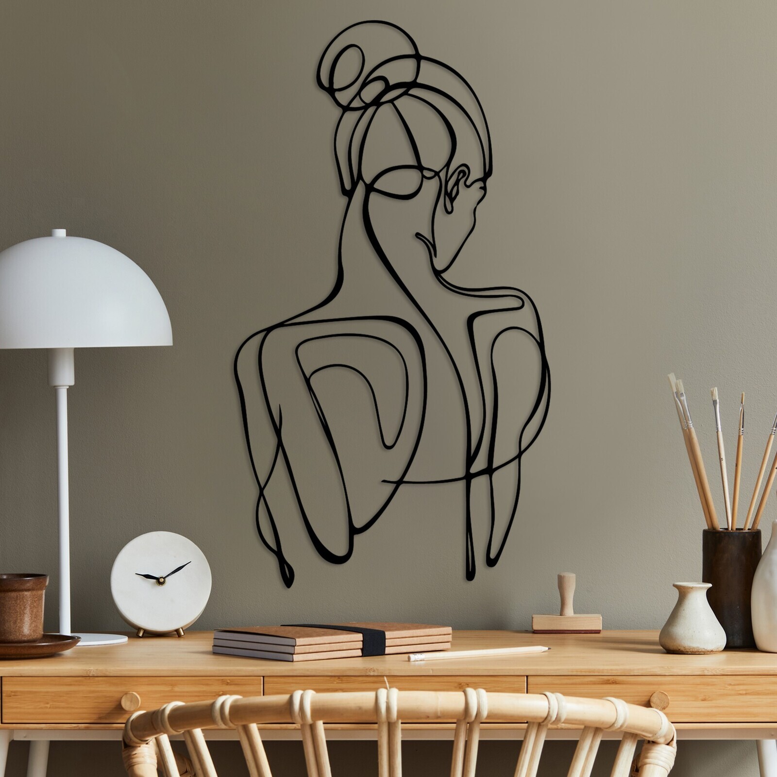 Nástěnná kovová dekorace Sorella 1 černá