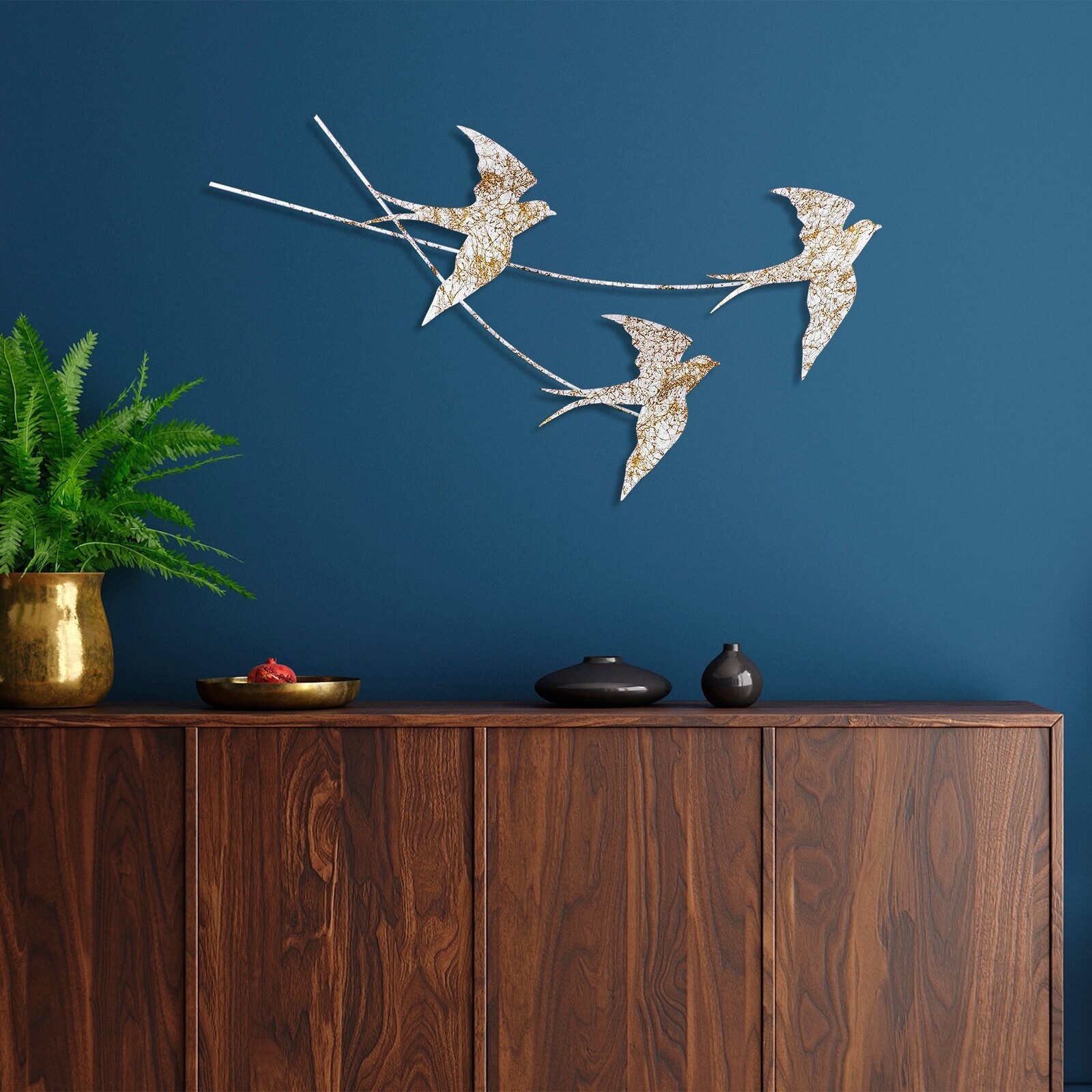 Nástěnná kovová dekorace Wallow 6 vícebarevná