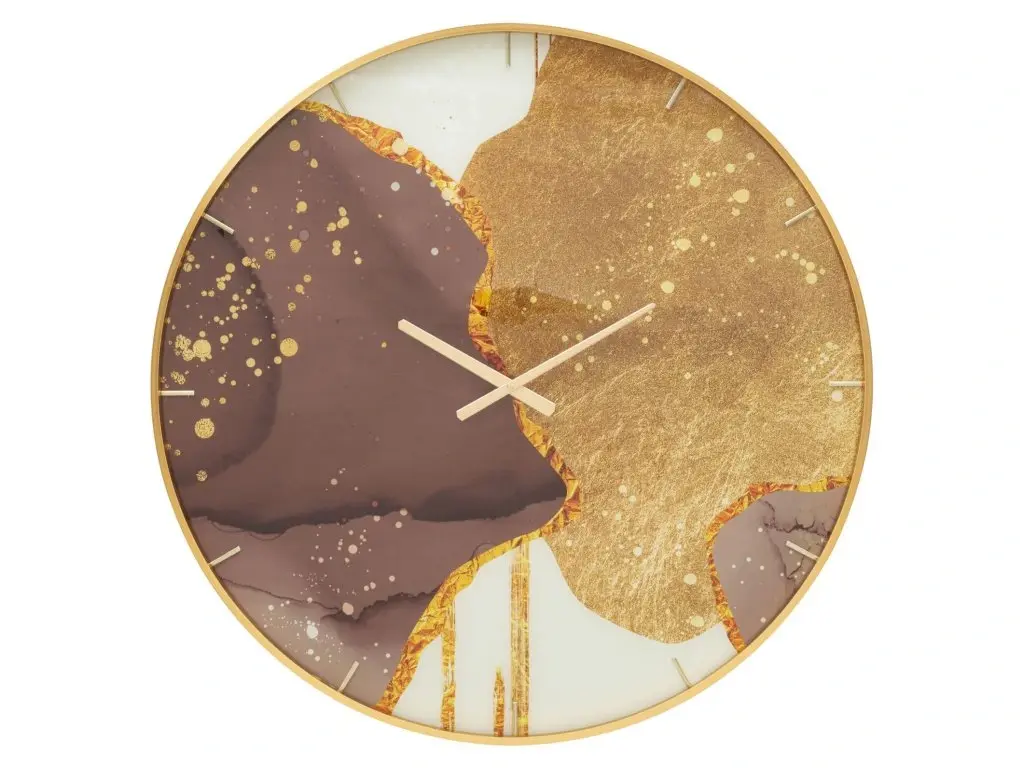 Nástěnné hodiny Glass Glody 80 cm vícebarevné/zlaté