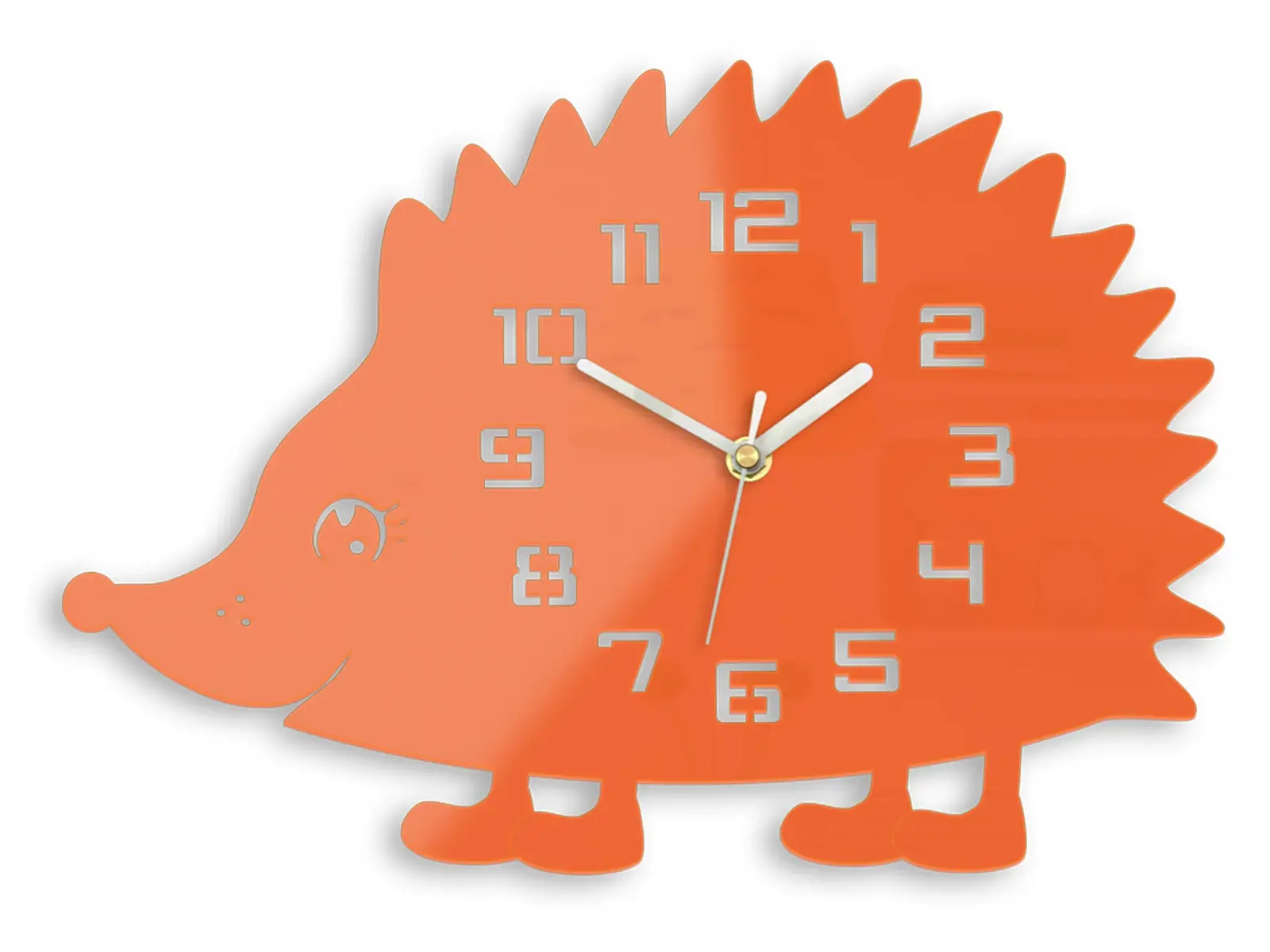 Nástěnné hodiny Ježek 34 cm oranžový