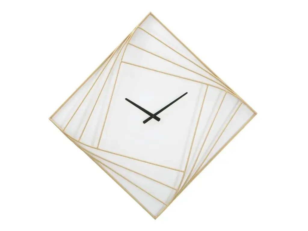 Nástěnné hodiny Line 85 cm zlaté/bílé