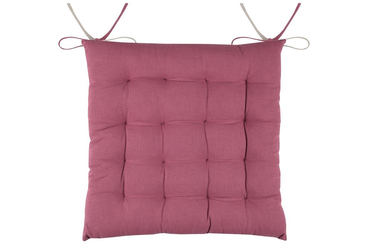 Oboustranný podsedák na židli DUO 40x40 cm fialový/béžový