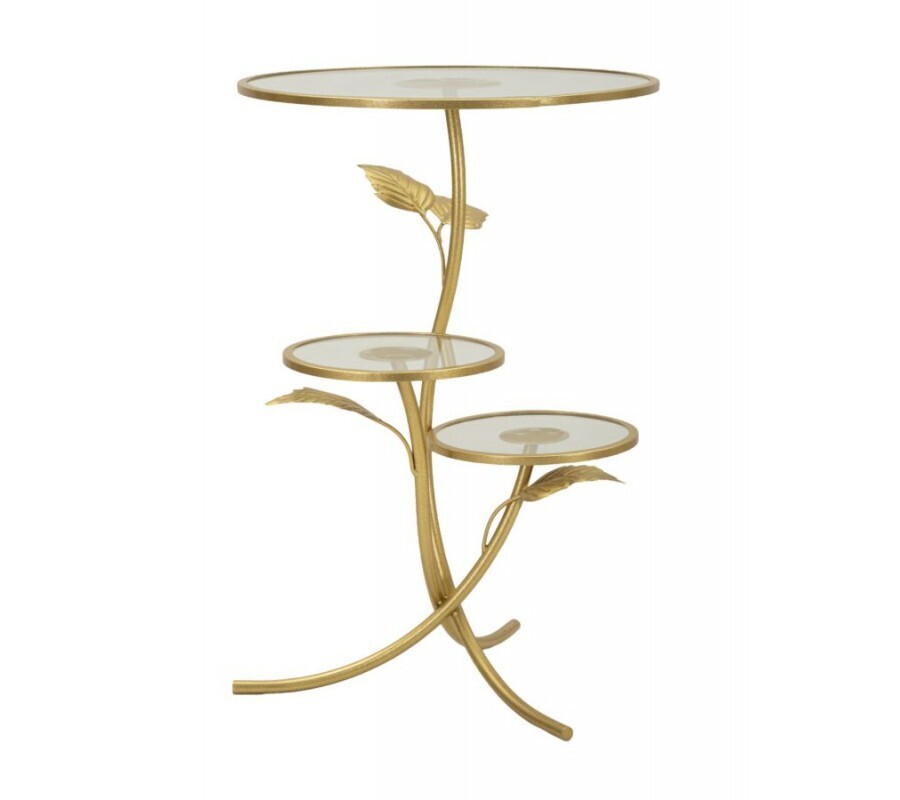 Odkládací stolek Shelves 45 cm zlatý