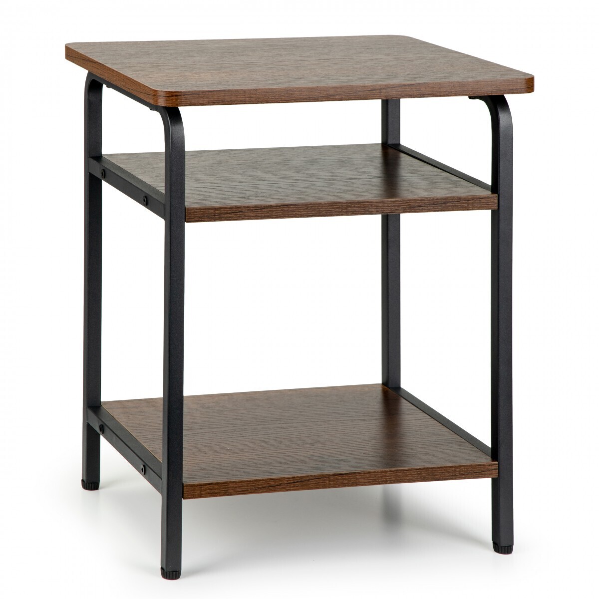 Odkladací stolík Caitlin ModernHome hnedý/čierny