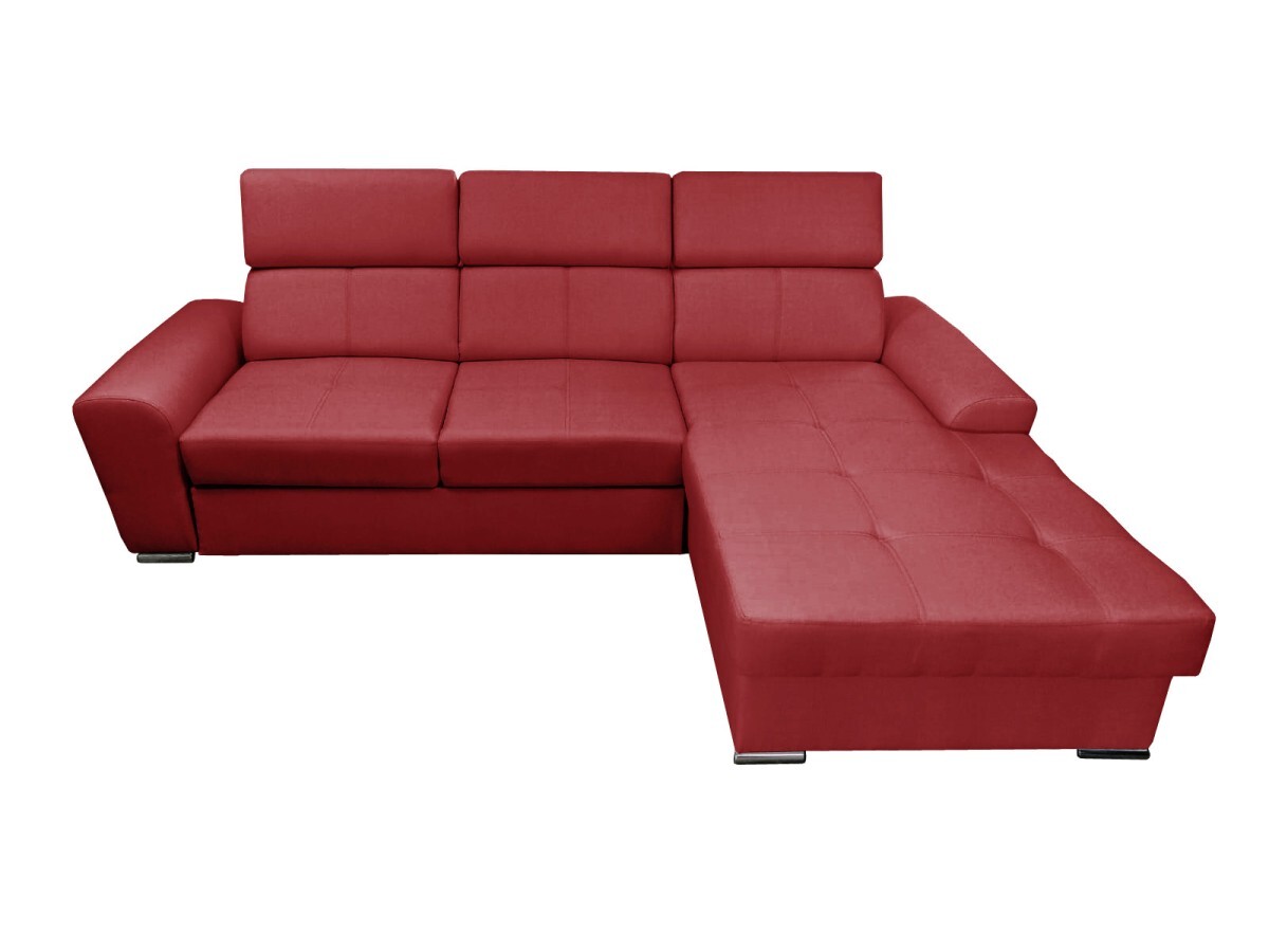 Rohová rozkladacia pohovka s leňoškou Colt červená