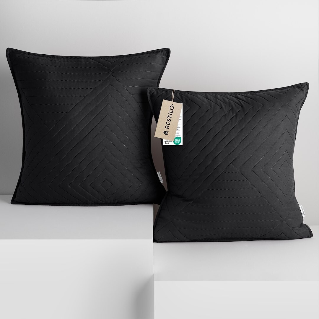 Sada 2 ks povlaků na polštáře RESTILO černá