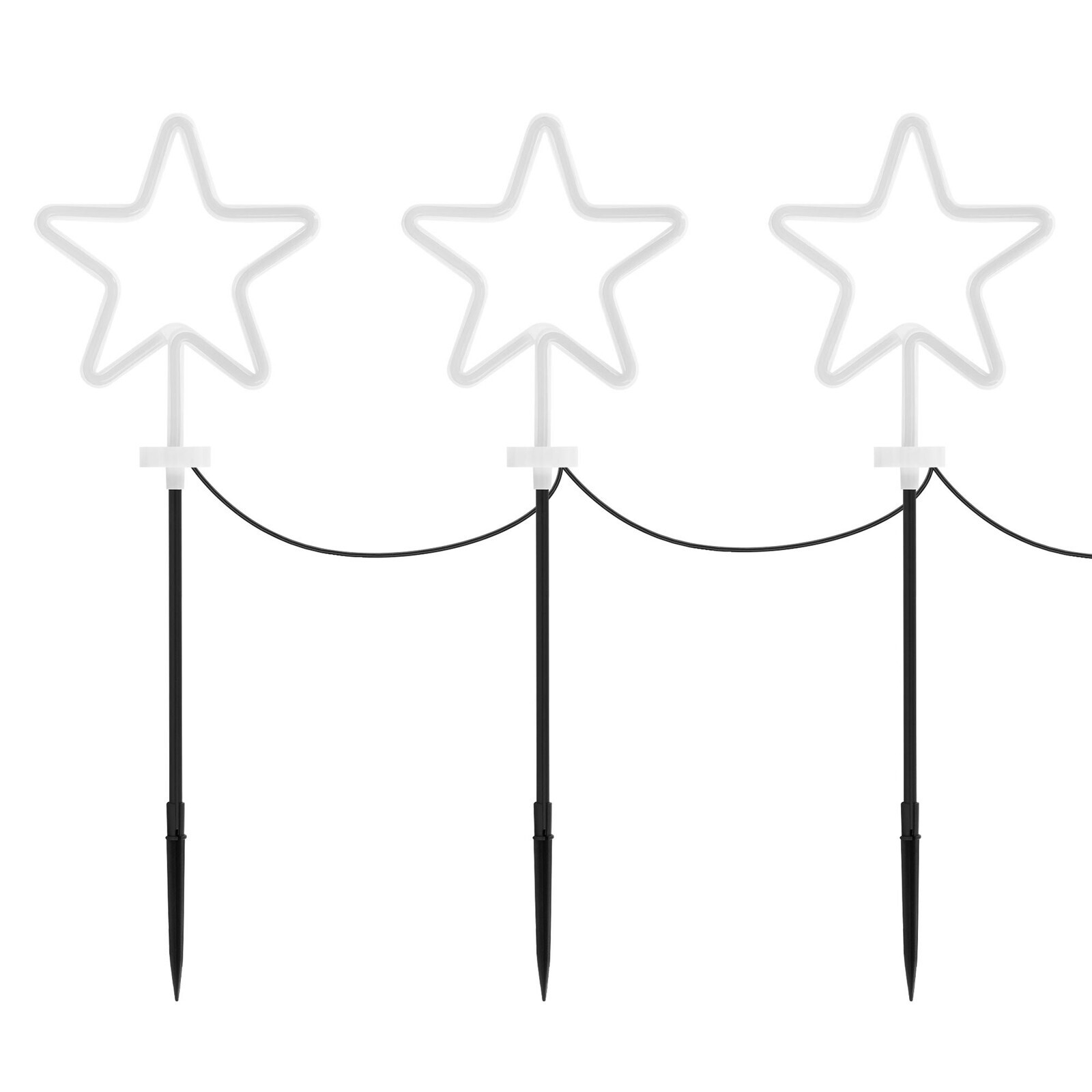 Sada 3 ks LED vánočních dekorací Lester teplá bílá