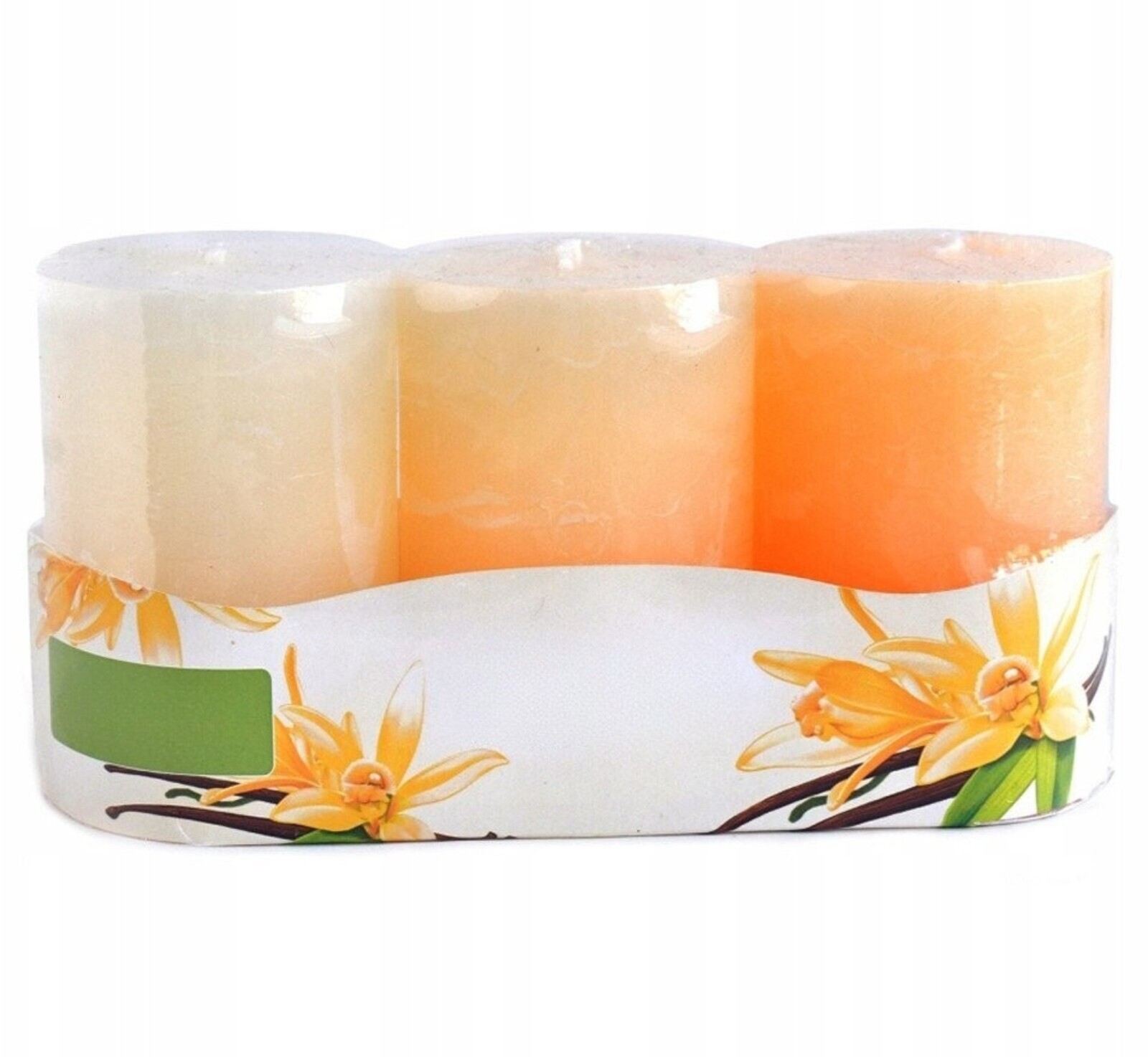 Sada 3 ks vonných svíček Floris Sladká vanilka oranžová