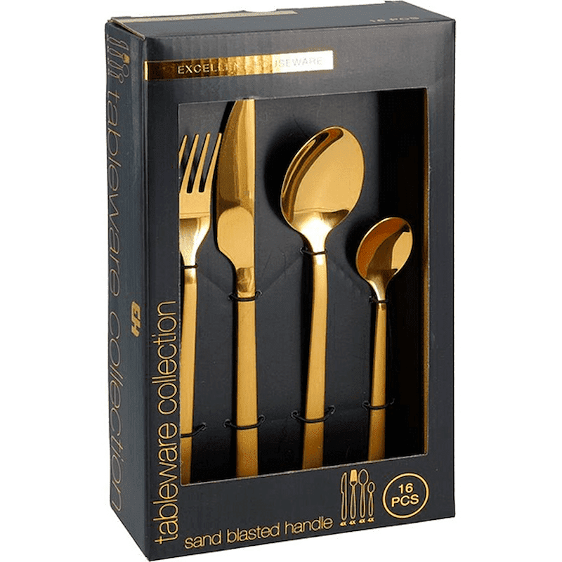 Sada příborů pro 4 osoby PERLO zlatá