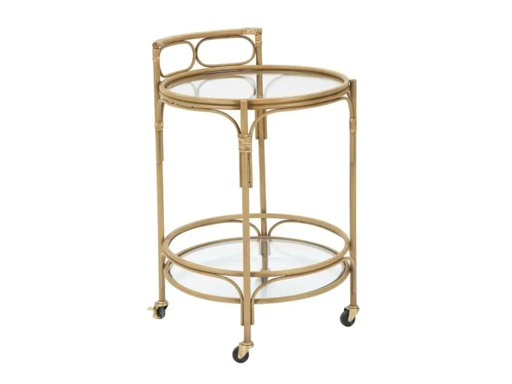 Servírovací vozík Panama hnědý/čirý