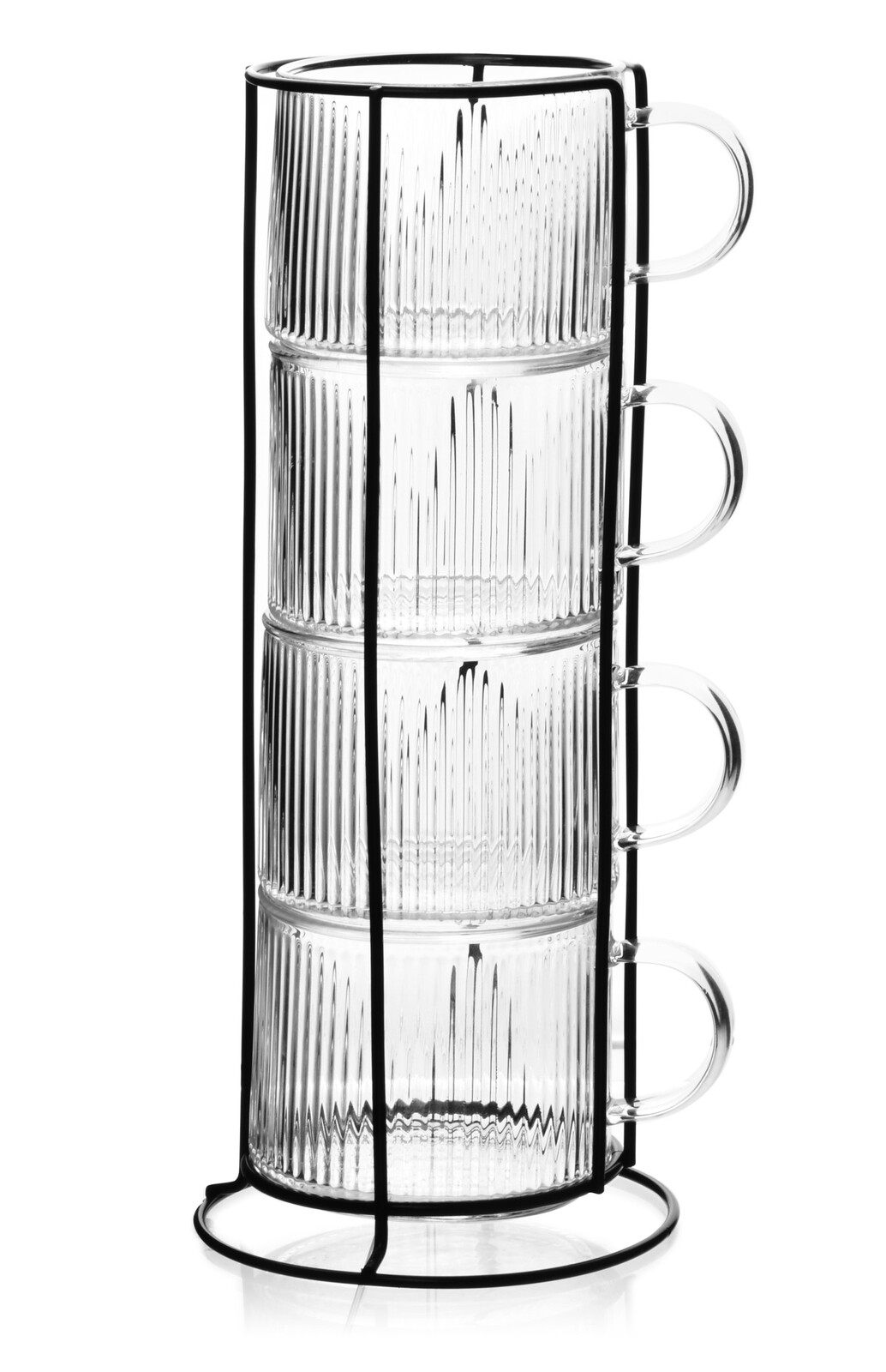 Skleněná sada 4 ks šálku PETER 350 ml čirá