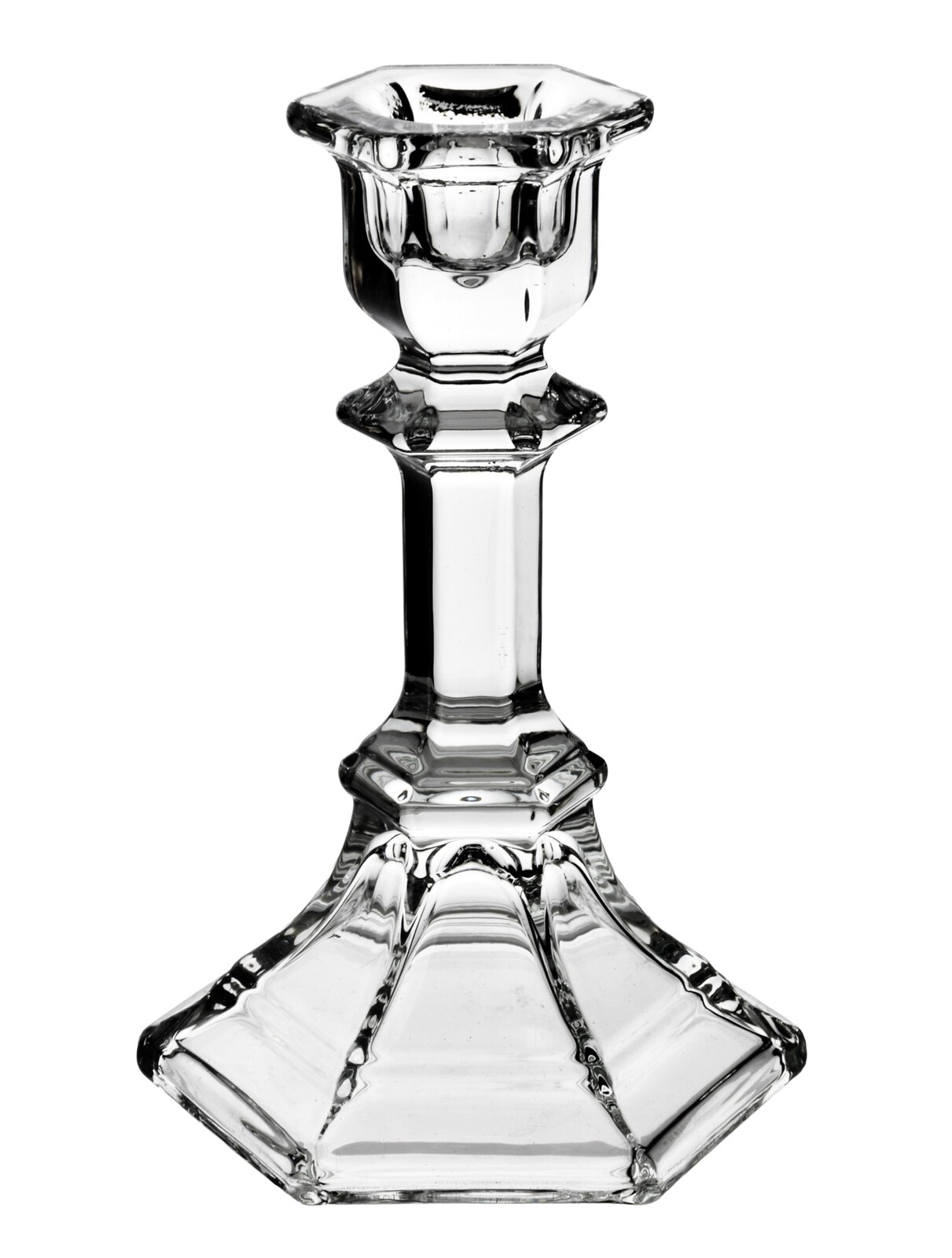 Skleněný svícen PATRICIA 8,5x14,5 cm čirý