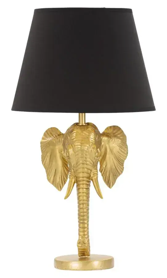 Stolní lampa Elephant 59 cm černo-zlatá