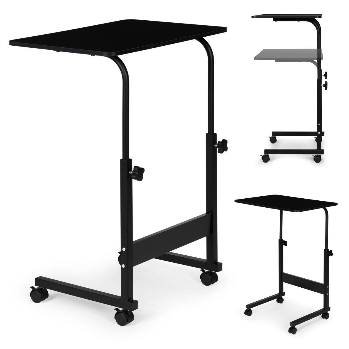 Stůl na notebook s kolečky KANAP černý