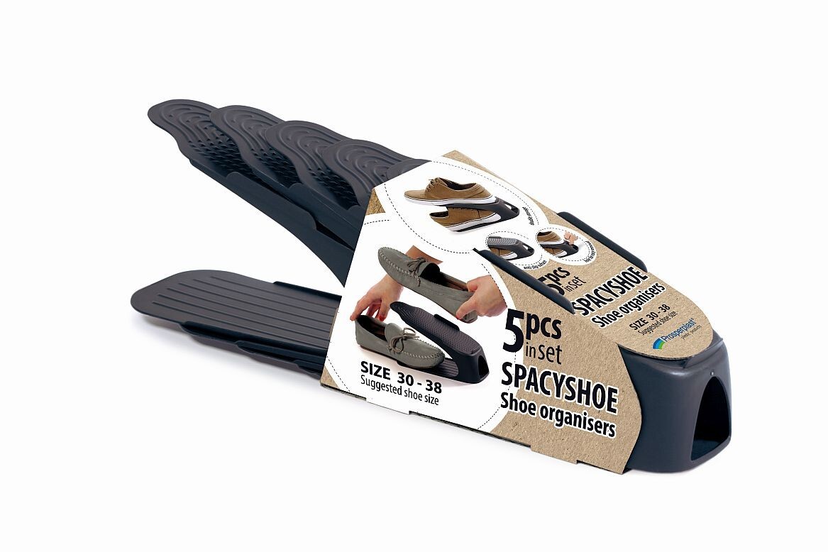 Súprava 5 ks organizérov na topánky SHOES veľ. 30-38 antracit